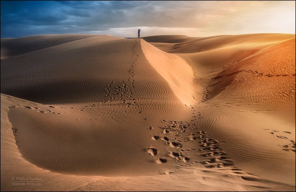 Закат, Йемен, Пейзаж, Песчаные дюны, Сокотра, Михаил