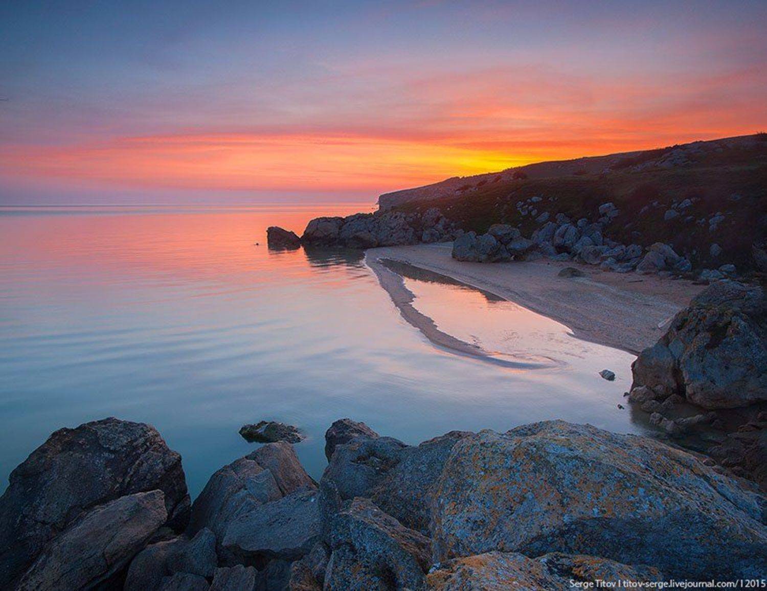 Залив, Крым, Лагуна, Море, Пейзаж, Пляж, Штиль, Serge Titov