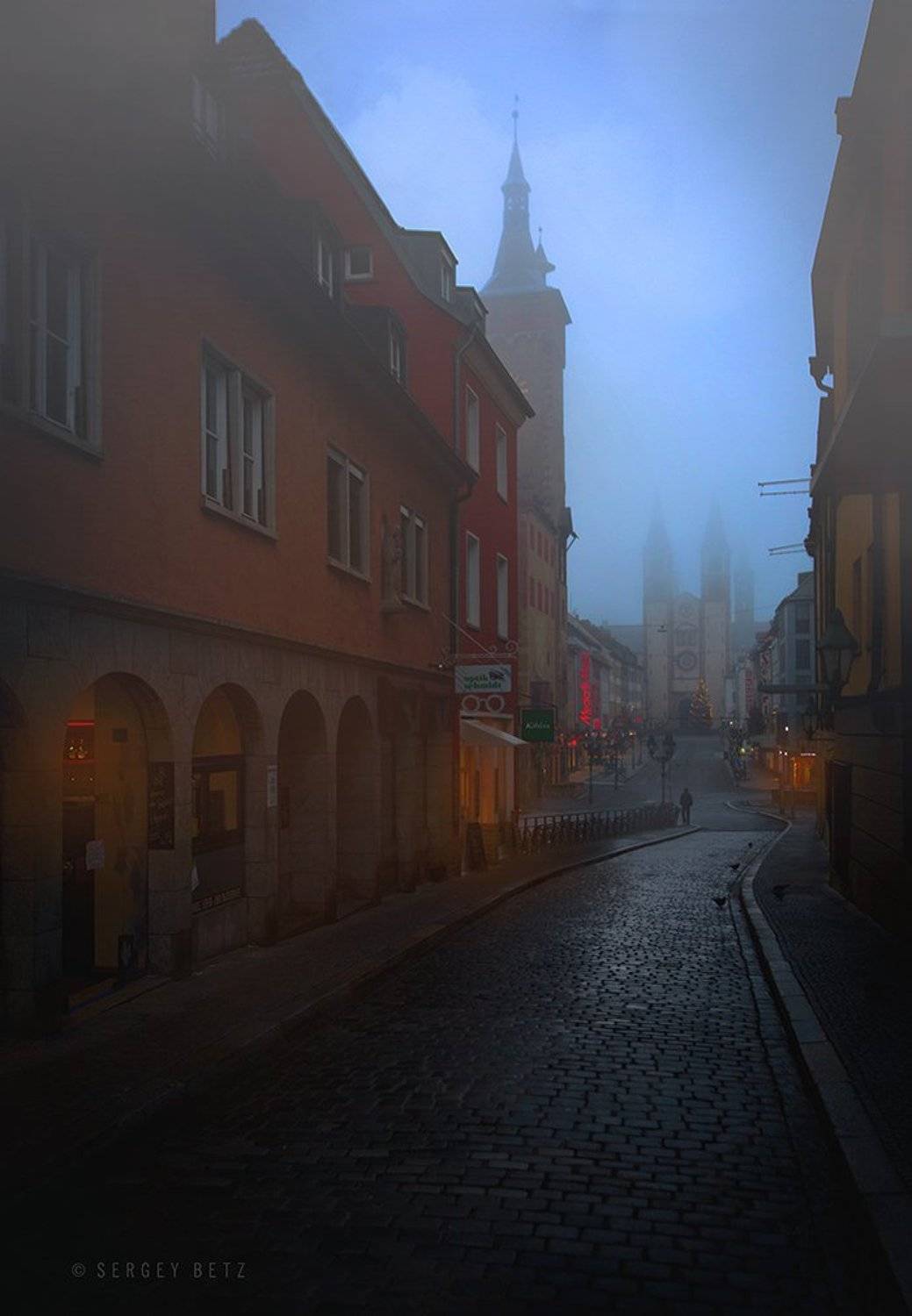 Wurzburg, Вюрзбург, Город, Туман, Сергей Betz