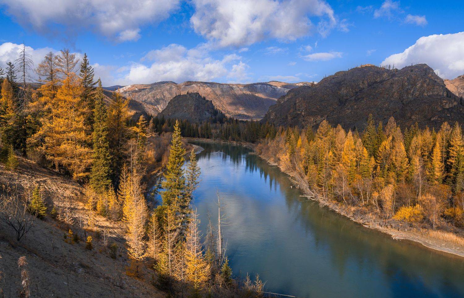 россия, горный алтай, река чуя, осень, Андрей Поляков