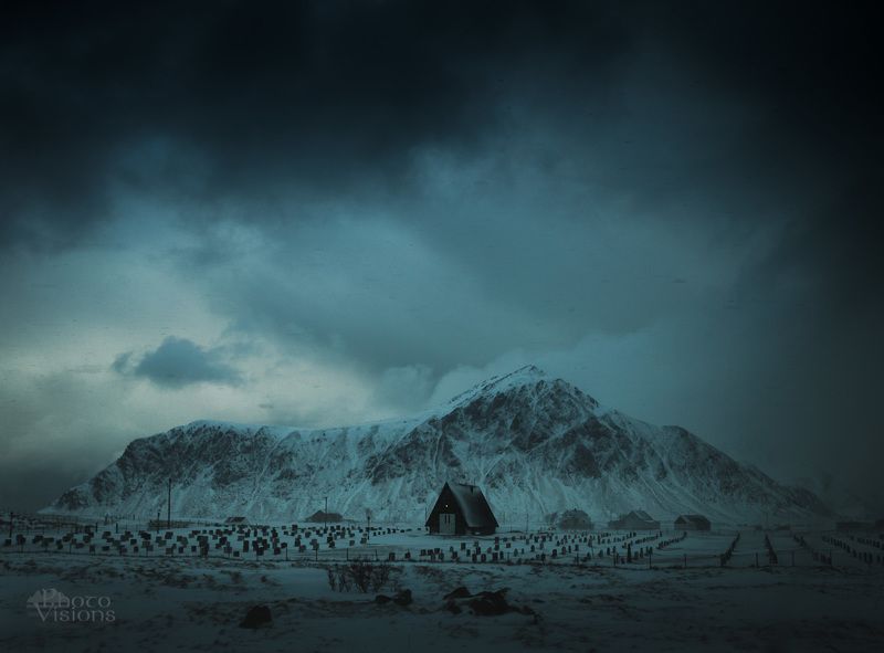 lofoten,church,graveyard,dark,winter,black,dramatic,sky, \'black Friday\' фото превью