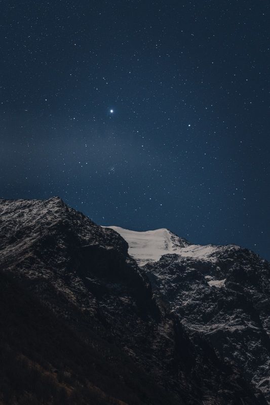 Ночь в горах Осетии. фото превью