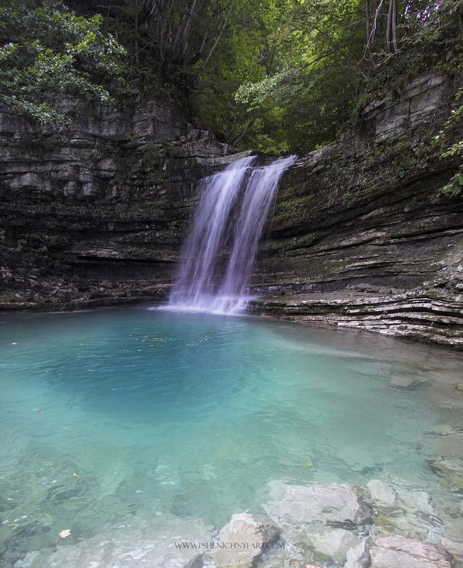 водопад, скалы, лагуна, природа, пейзаж, грузия Водопад Окаце фото превью