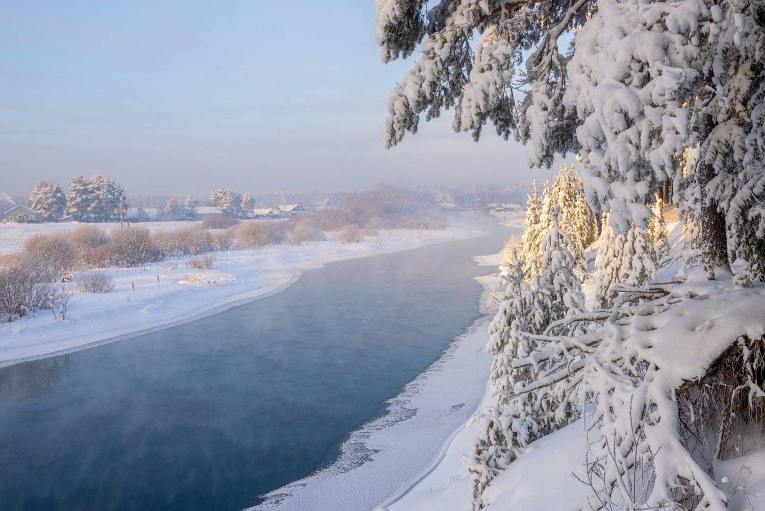зима река мороз, Архипкин Александр