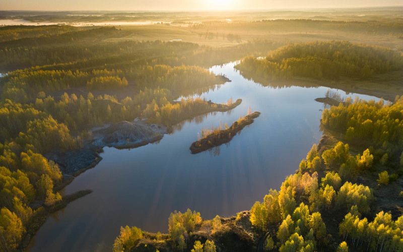 Осенние образы Кимовских карьеров фото превью