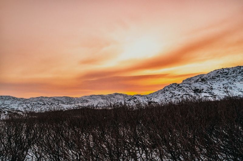 териберка, закат  фото превью