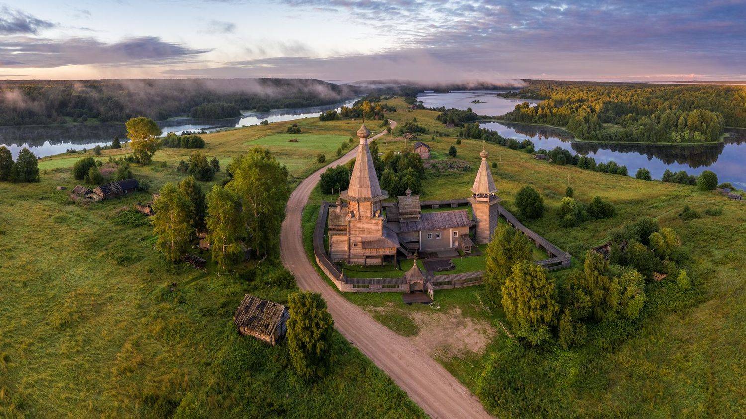 кенозерье, аэросъемка, россия, русский север, архангельская область, лето, восход, церковь, храм, архитектура, kenozero, aerophotography, russia, russian north, arkhangelsk region, summer, sunrise, church, temple, architecture, Алексей Королёв