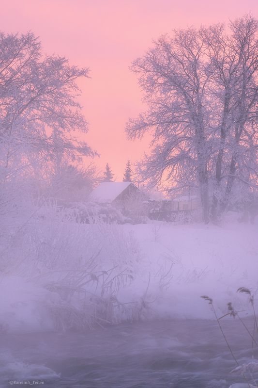 Морозное утро фото превью