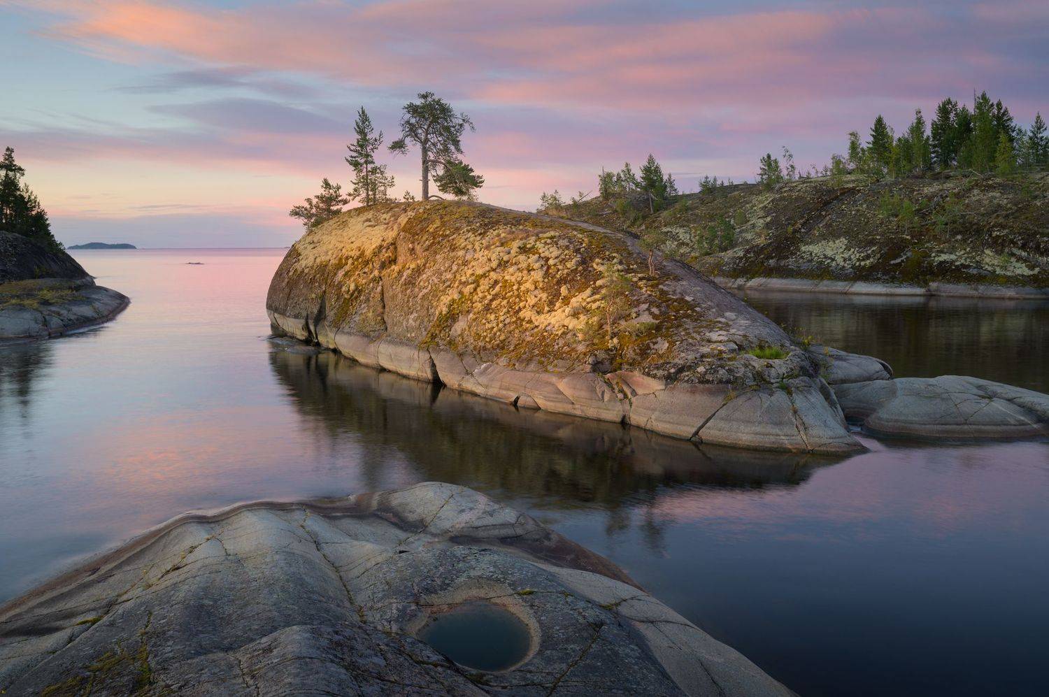 карелия, ладога, ладожское озеро, острова, шхеры, рассвет, тимонсаари, Фабричный Роман