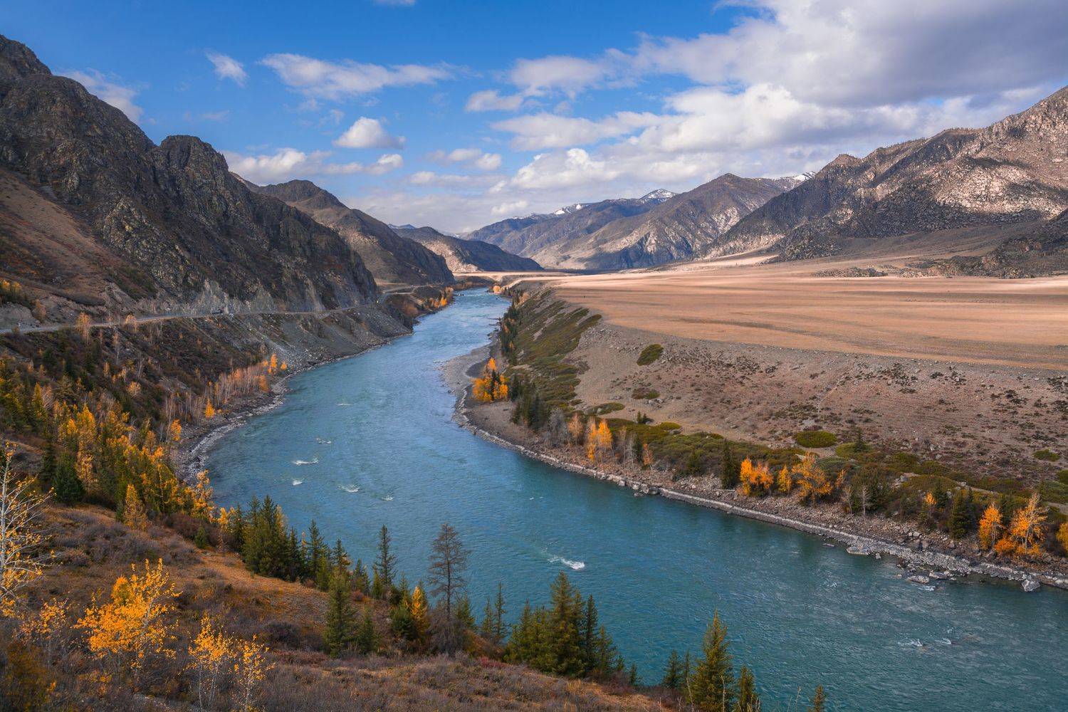 россия, горный алтай, река катунь, осень, Андрей Поляков