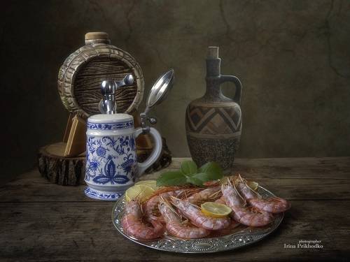 Креветки с пивом