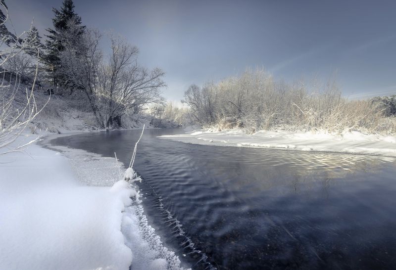 Морозное утро…  Frosty morning… фото превью