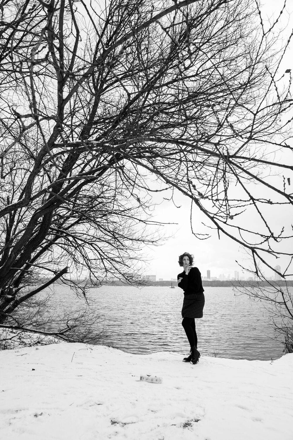 девушка, снег, зима, портрет, Элина Ларченкова