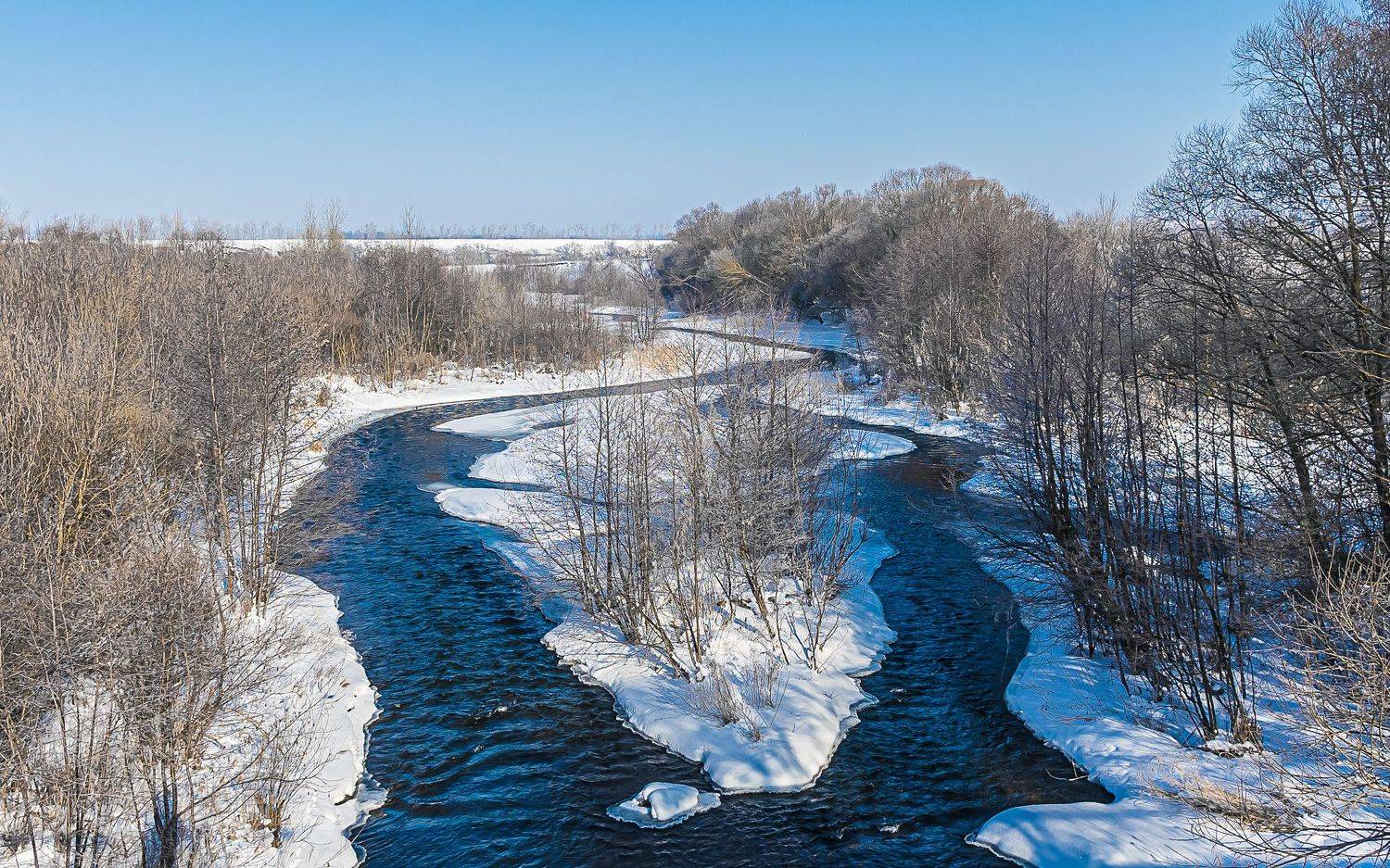 река кшень, зима, ливны,, Николай Бологов