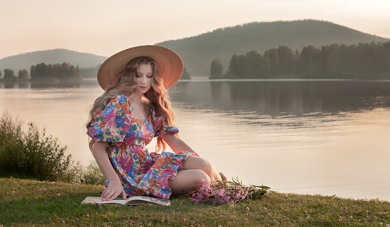 пруд, вода, живопись Тася на пруду фото превью