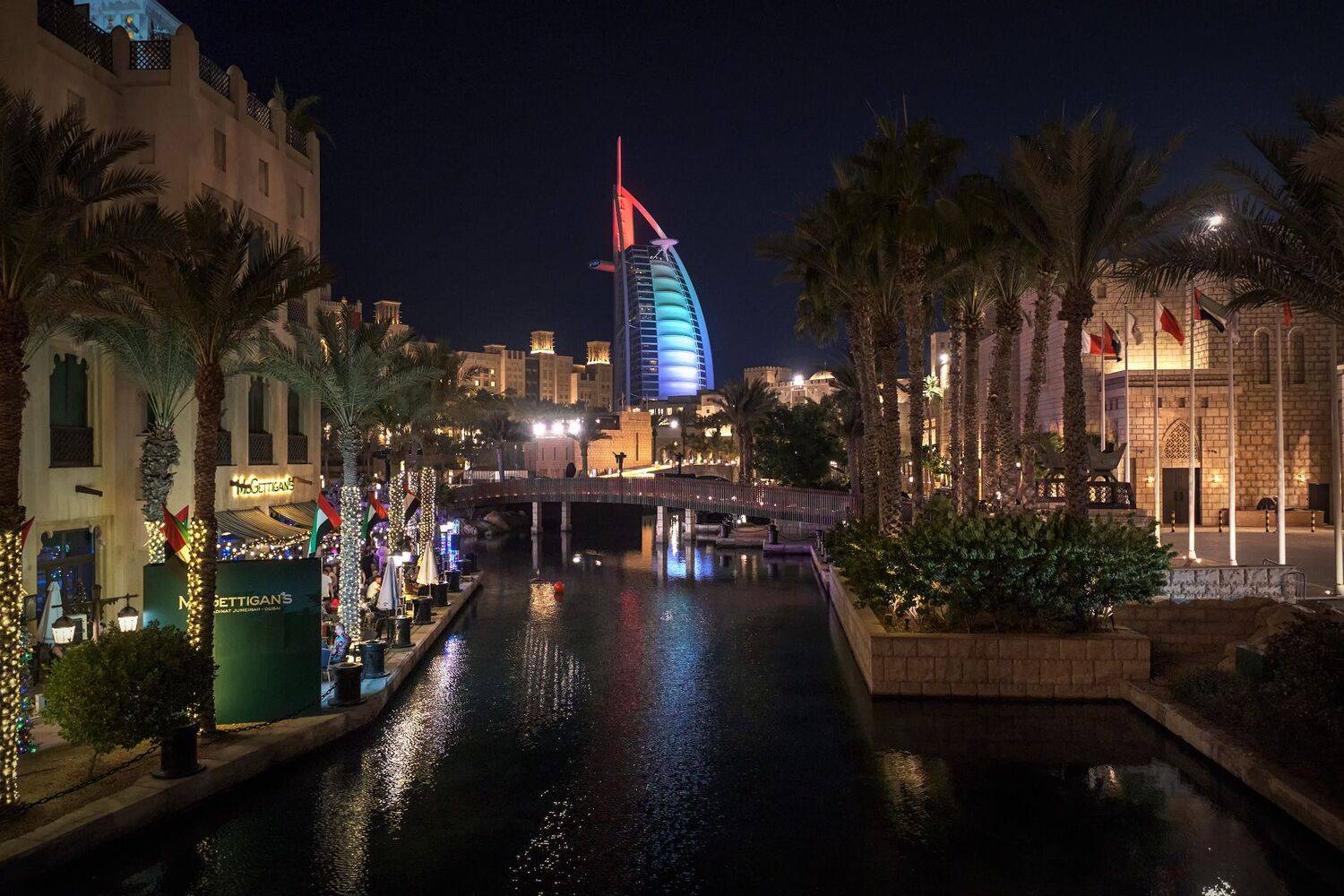 burjalarab, night, dubai, water, lights, city, skyscraper, landscape, cityscape, scenery, travel, outdoors, uae, dubai, chizh, Чиж Андрей