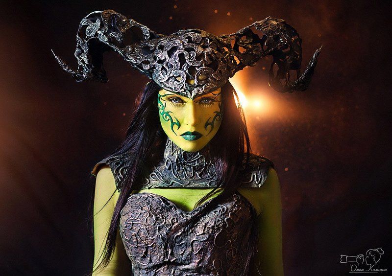 Бутофория, Гламур, Девушка-фавн, Лесная воительница, Студийная съёмка, Студийный портрет, Фотограф Колчина Ольга Лесная воительница фото превью