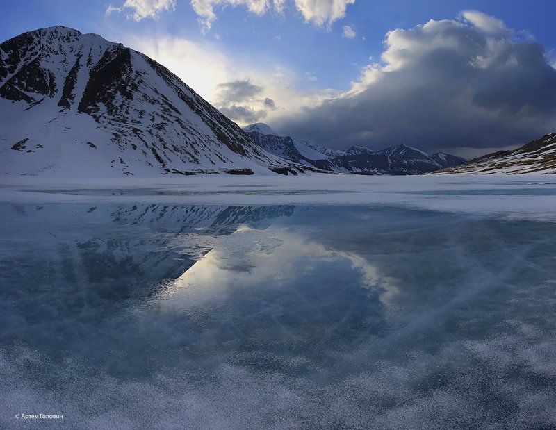 Джанкуль, лед, алтай На озере Джанкуль фото превью