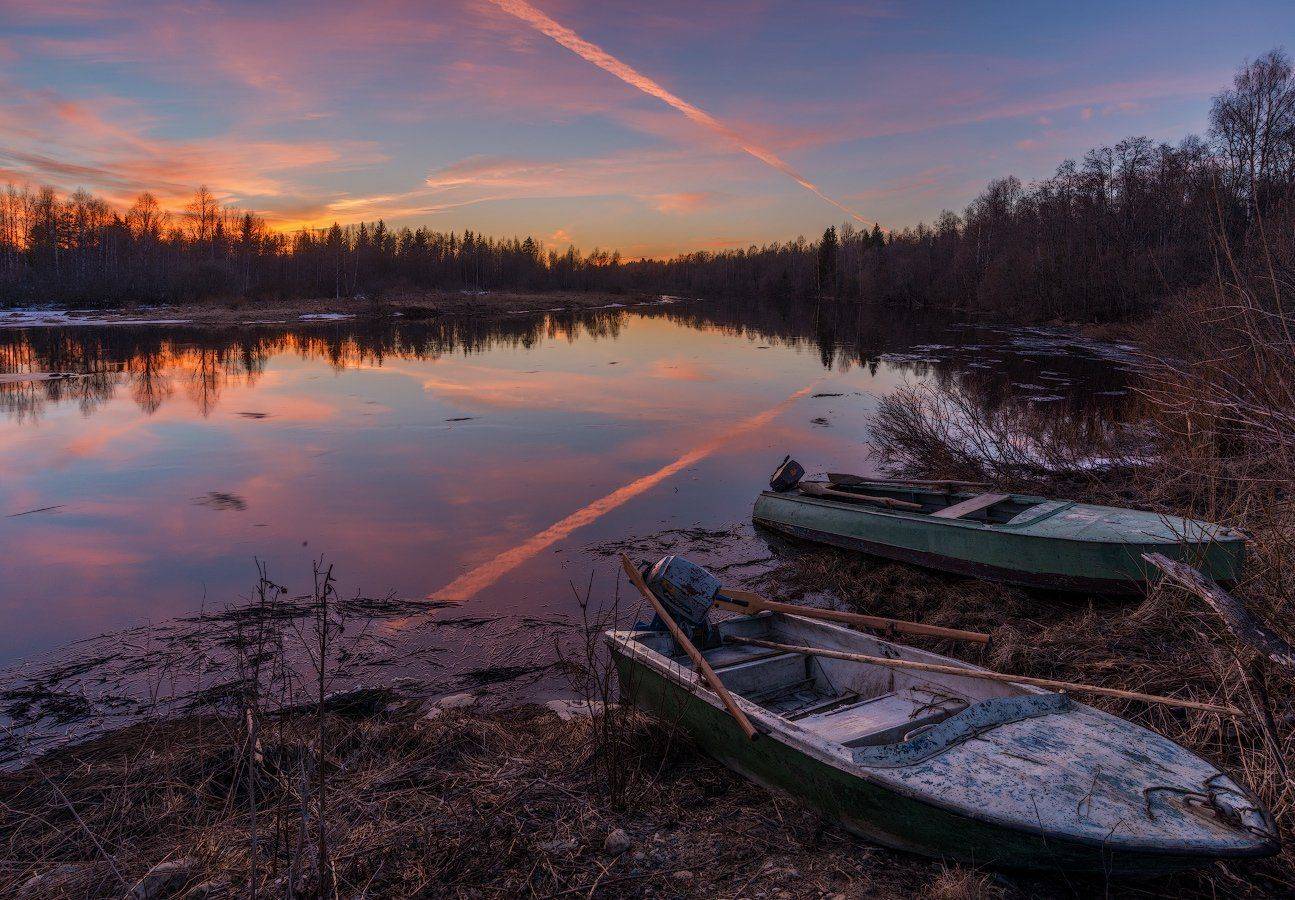 Великий двор, Весна, Вечер, Вологодчина, Кема, Роман Горячий