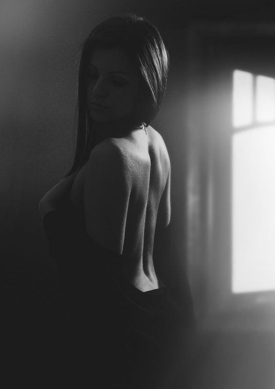 Backlight, Beautiful, Beauty, Black and white, Gorgeous, Jozef kiss, Lovely, Portrait, Ramona nagyova, Sensual, Sensuality Ramona фото превью