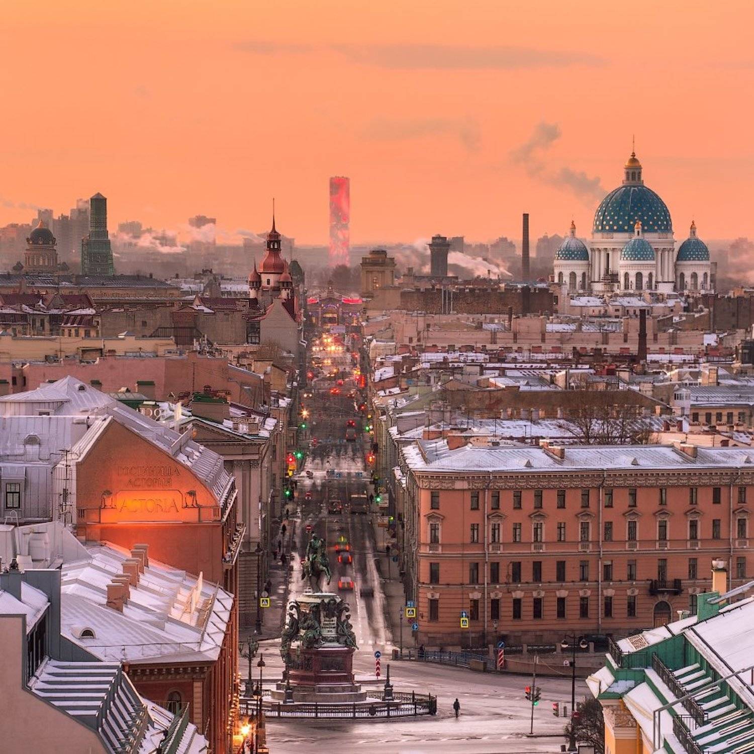 Вознесенский, Зима, Исаакиевская площадь, Крыша, Проспект, Санкт-петербург, Сергей Лукс