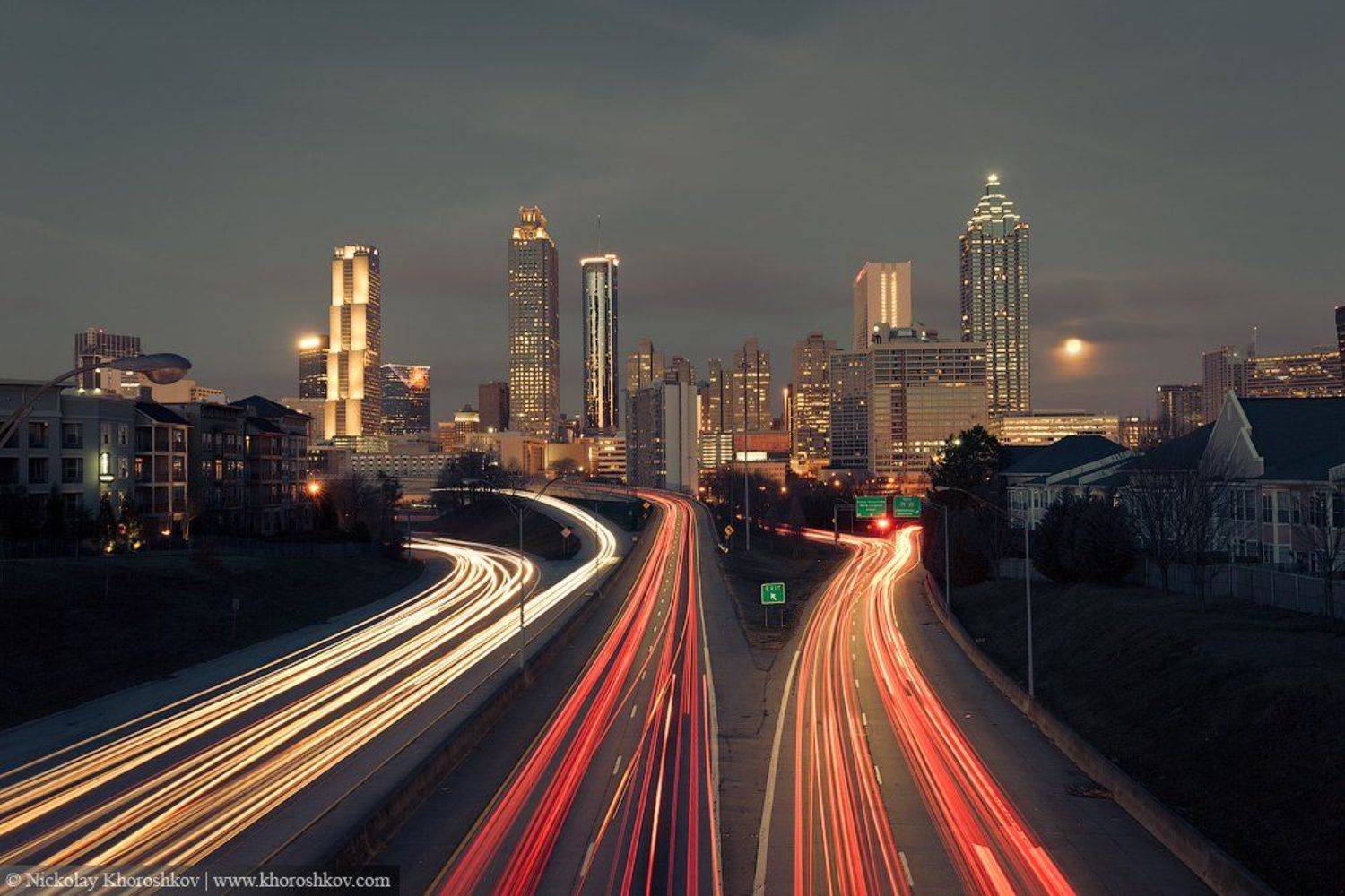 Atlanta, City, Skyline, Usa, Атланта, Сша, Николай Хорошков