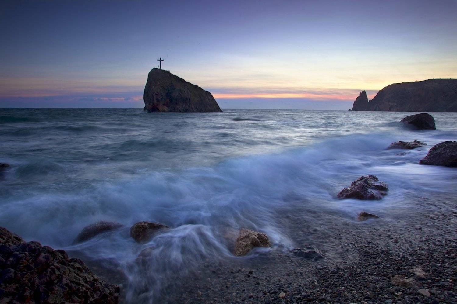 Волна, Закат, Крым, Мыс Фиолент, Прибой, Никифоров Егор