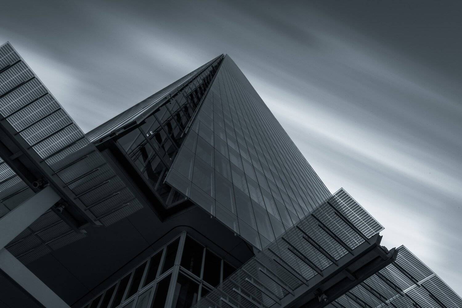 Архитектура, Город, Городской пейзаж, Лондон, Небо, Облака, Черно-белое, Дмитрий Старостенков