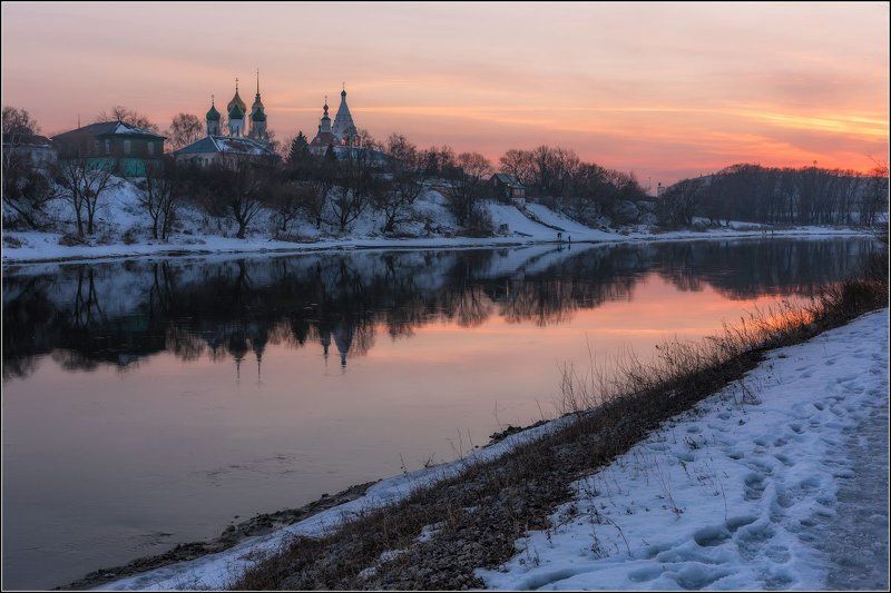 коломна, московская обл, россия Вечер на Москве-реке фото превью