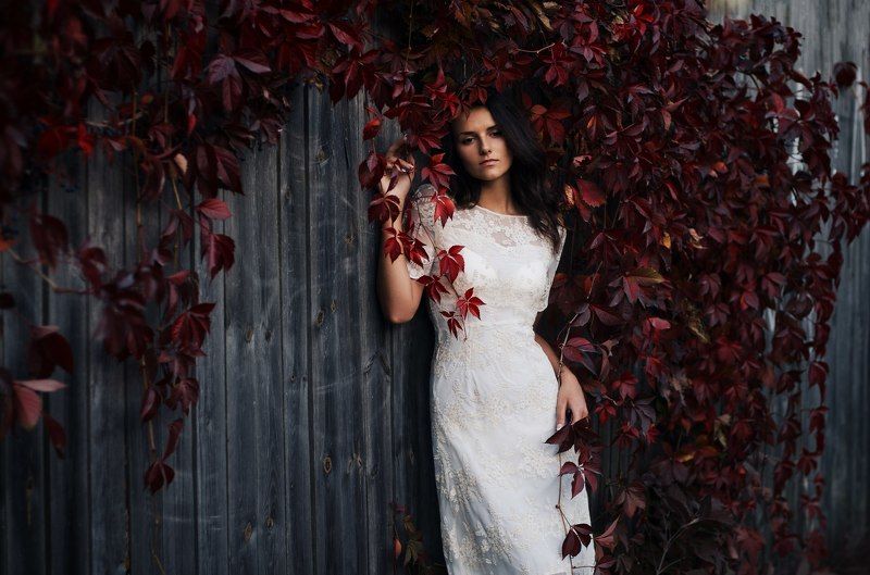 Девушка, Забор, Портрет, Портрет девушки  фото превью