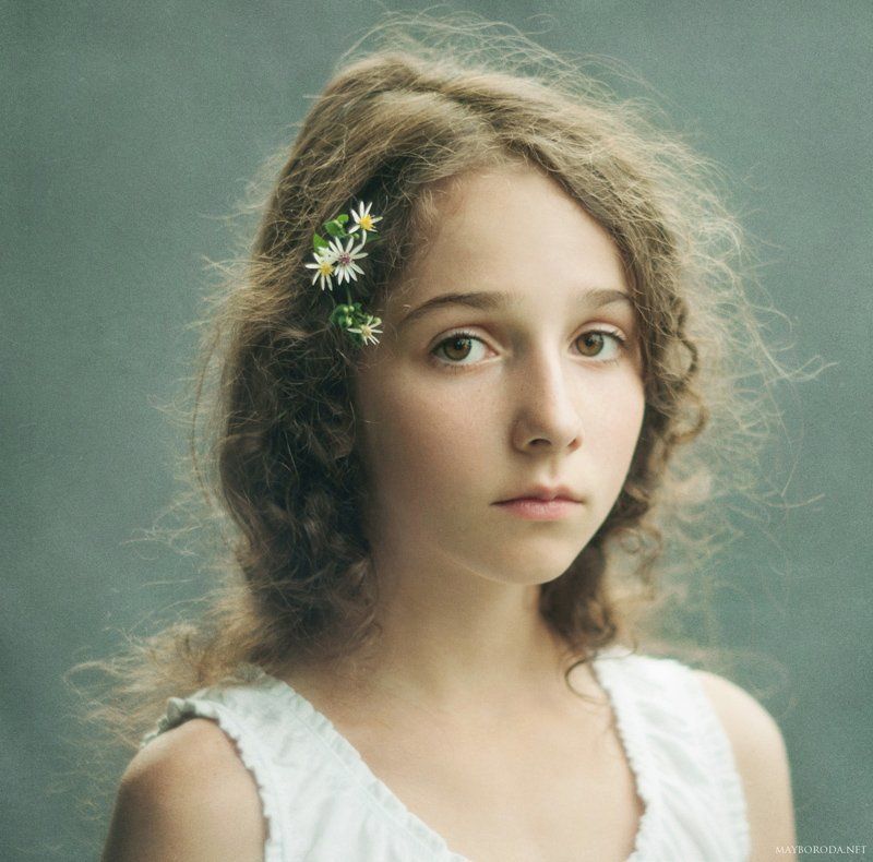 Girl, Mayboroda, Photo, Portrait Autumn Flowers фото превью