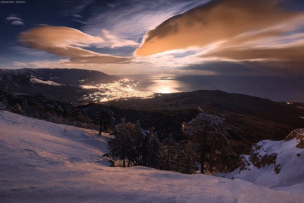 ай-петри, горный пейзаж, крым, крымские горы, ночной пейзаж, пейзаж, ялта, Александр Трашин