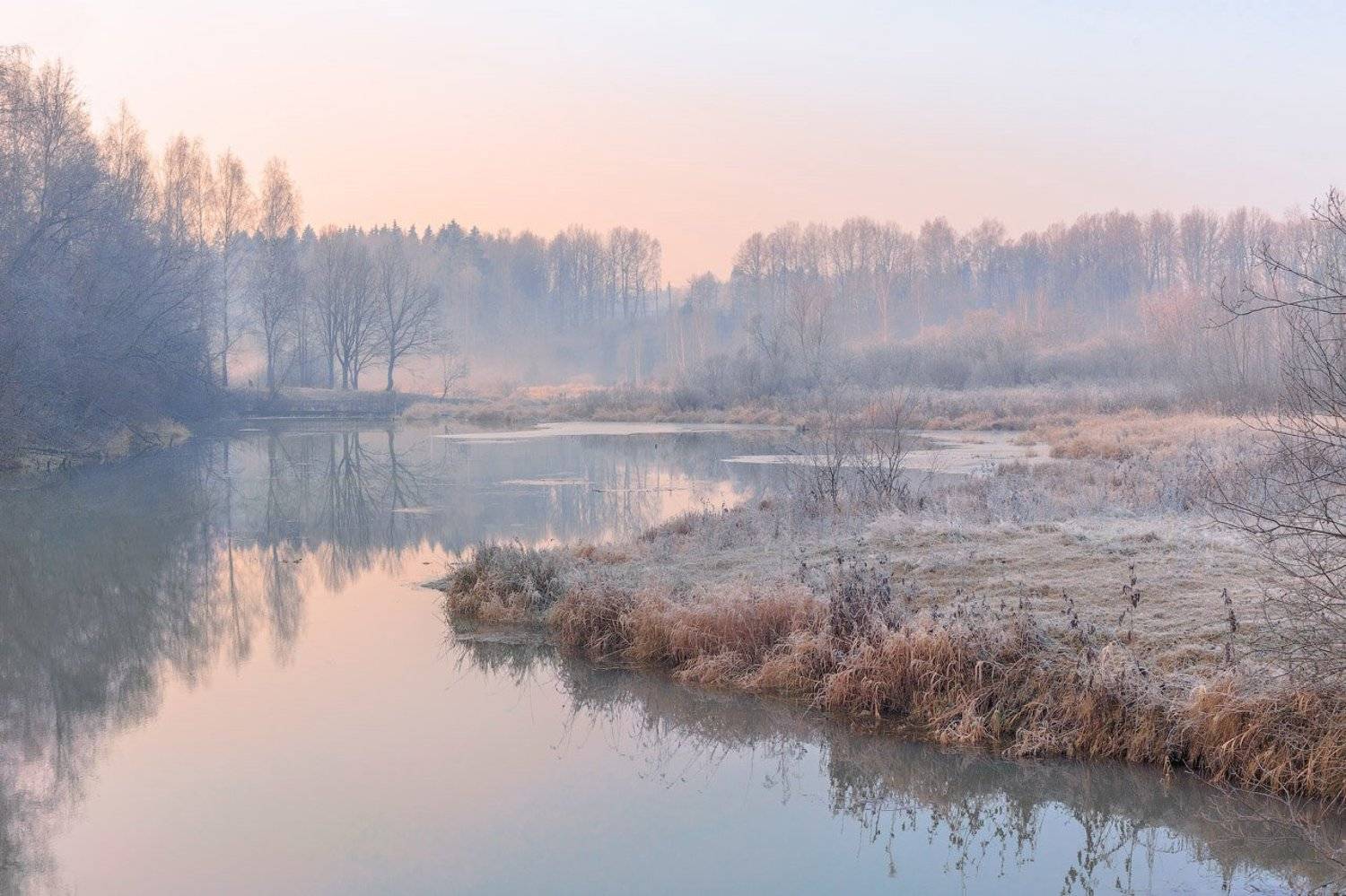 природа, рассвет, река, утро, тишина, Виктор Климкин