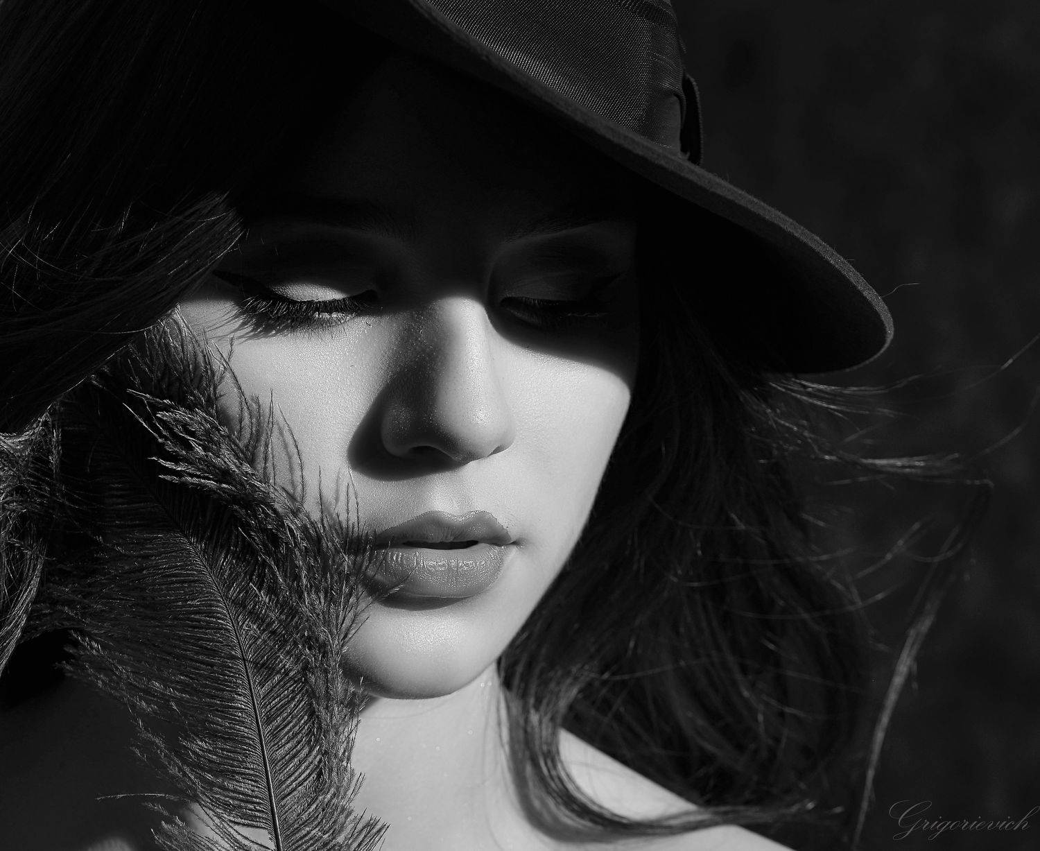 девушка., портрет., красота., шляпа, Урасов Олег