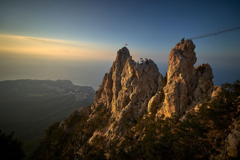 горы, рассвет, крым Ай-Петри фото превью
