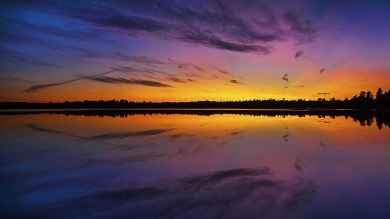 Панорама заката фото превью