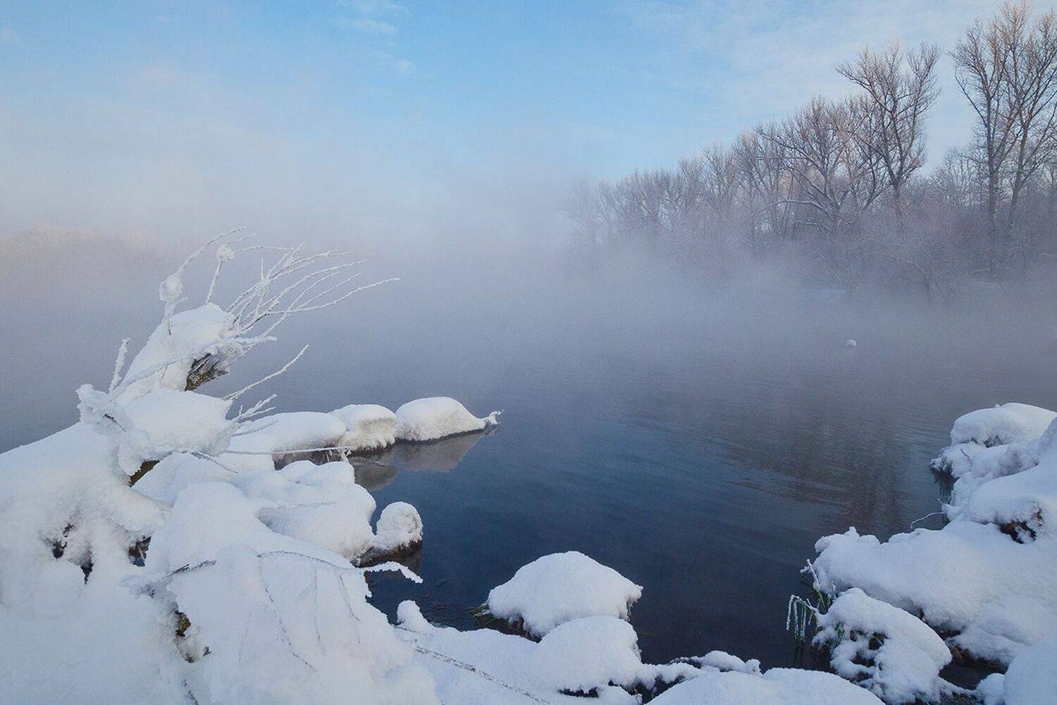 озеро горячка, зима, косая гора, Михаил Агеев