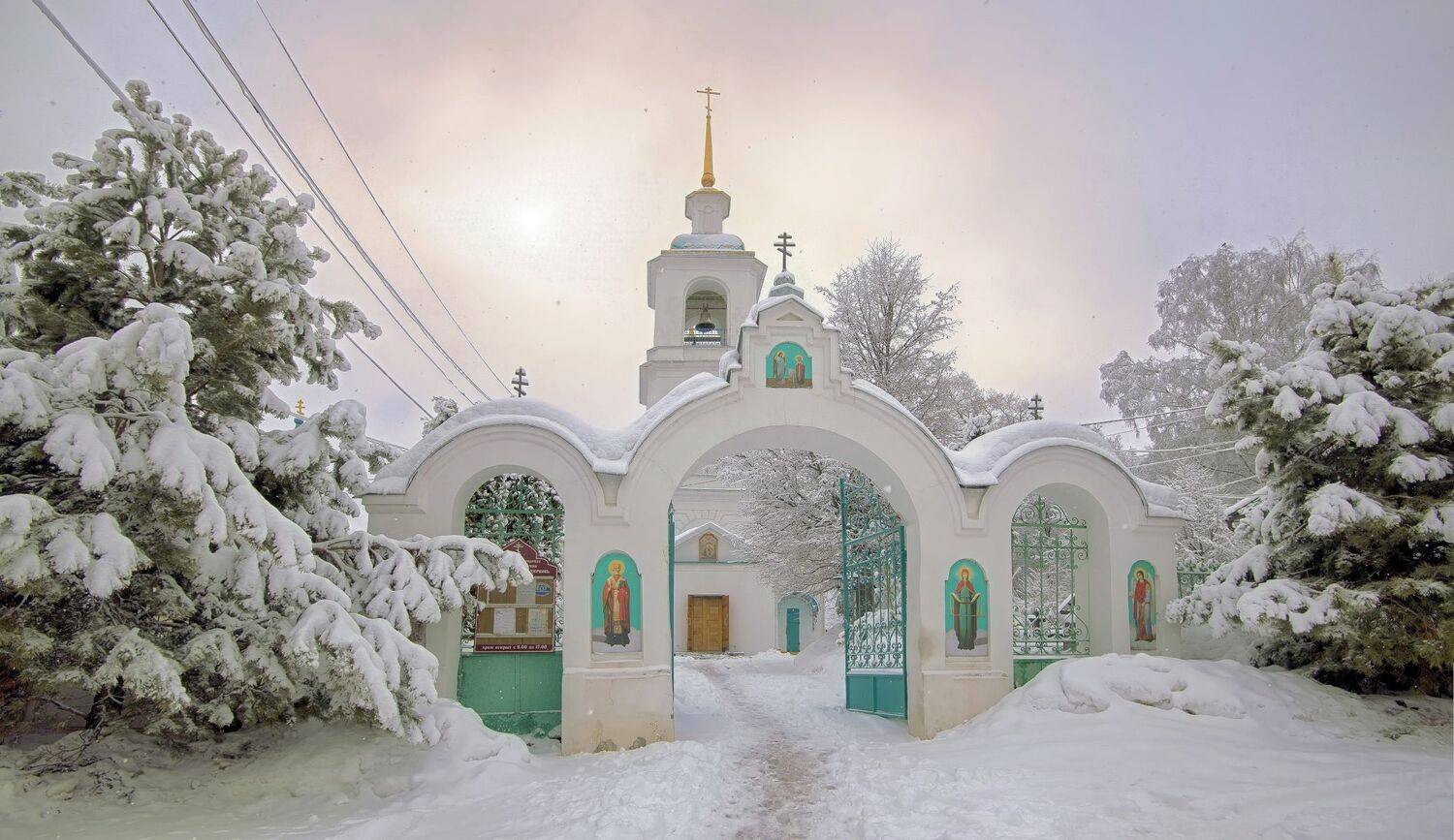 снег, мороз, храм, зима, Сергей Аникин