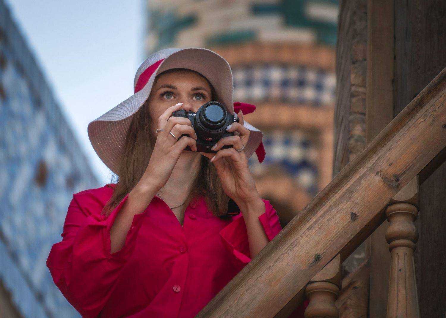 узбекистан, девушка, камера, шляпа, трэвел, uzbekistan, girl, Stanislav Kaznov