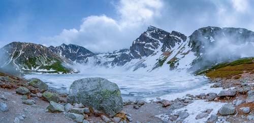 Czarny Staw pod Kościelcem Panorama, Tatra Poland