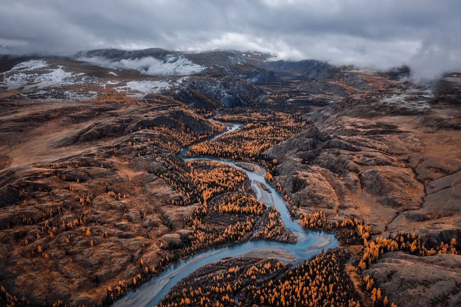 altay, autumn, october, cold, topview, aerial, landscape, Алексей Вымятнин