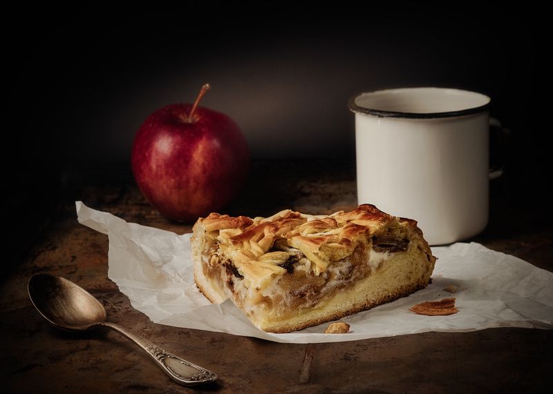 ужин, пирог с грушей Поздний ужин фото превью