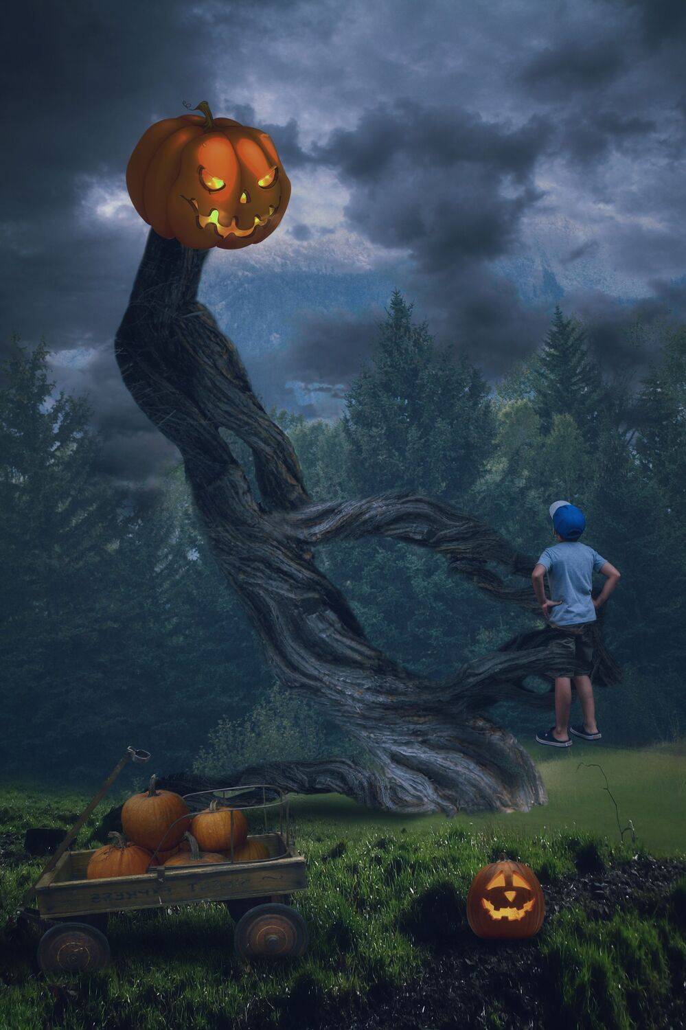 мальчик, тыква, Sergii Vidov