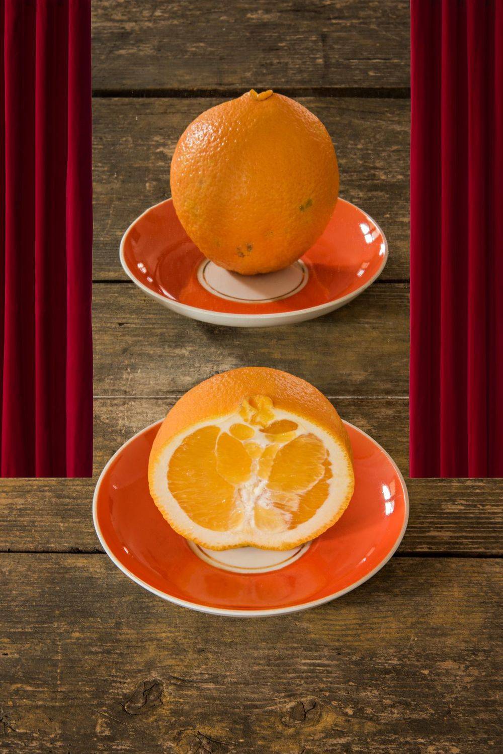 affairs, color, colors, concept, conceptual, curtain, earth, orange, photography, planet, still life, table,, Dr Didi Baev