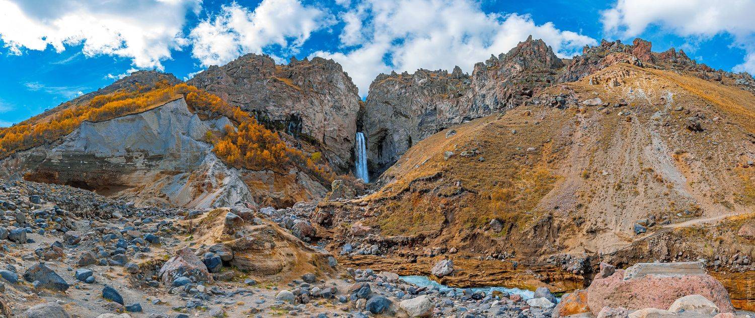 Урочище, Джилы-Су, Кавказ, Северное Приэльбрусье, Водопад Султан, достопримечательность, природа, горы, экскурсия, туризм, пейзаж, ущелье, осень, кисловодск, кабардино-балкария,, Сытилин Павел