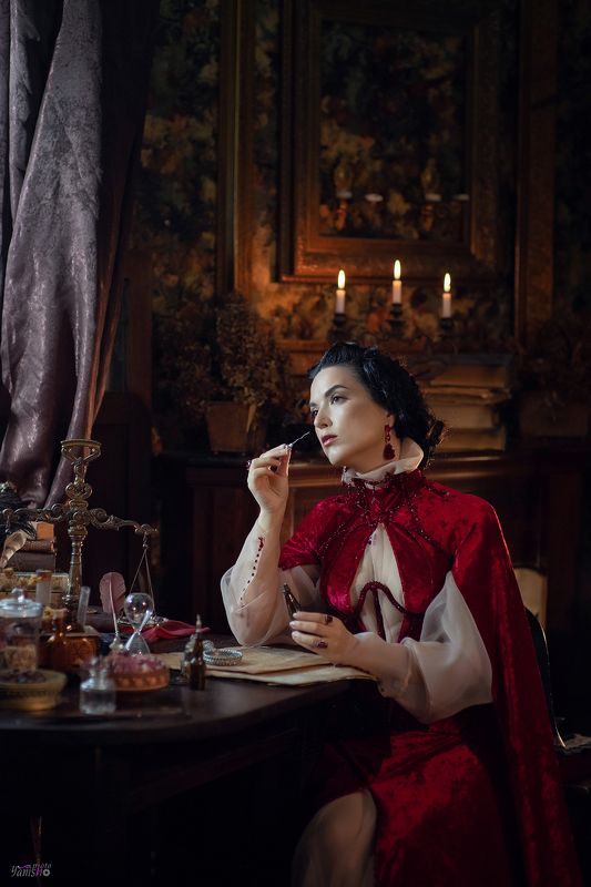 батори, портрет, легенда, девушки, история, Хэллоуин, артфото Графиня Батори фото превью