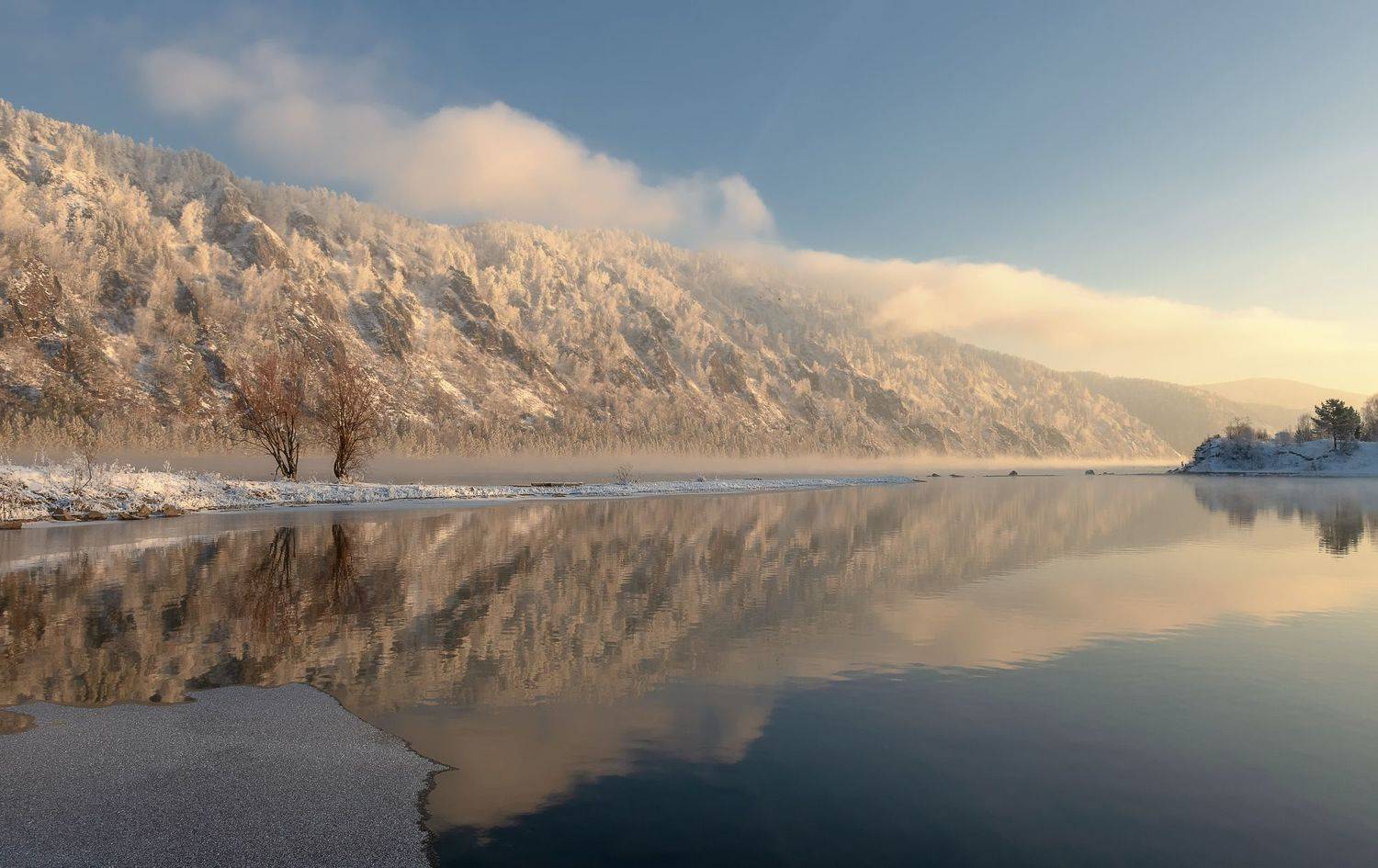 сибирь, мороз, енисей, лед, иней, Фомина Марина
