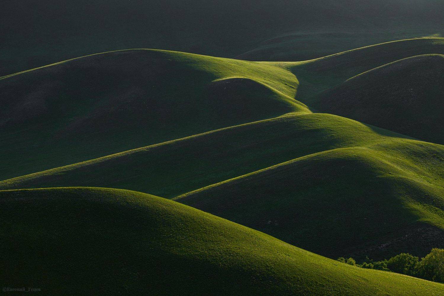 пейзаж, горы, холмы, россия, зеленый, Евгений Гецев