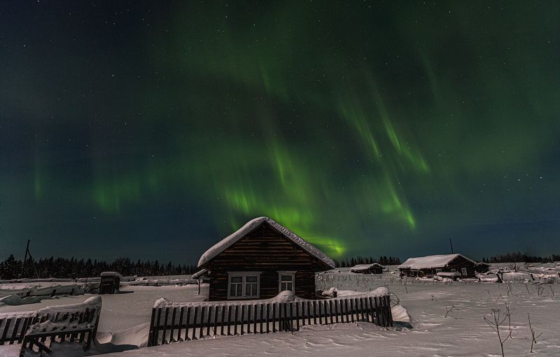 печора.коми,север,природа,аврора,северное сияние,снегpechora,komi,,aurora, Краски севера фото превью