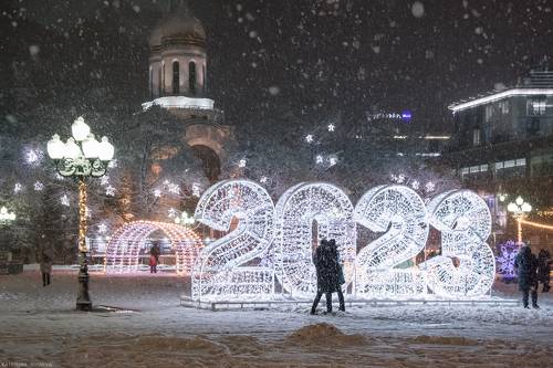 Праздничная метель в Калининграде